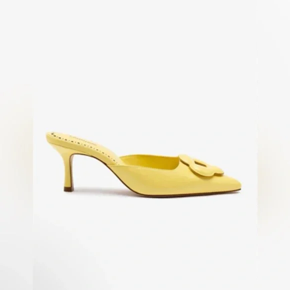 New Larroude Flora Leather Pumps Mules size 7 - Picture 2 of 12